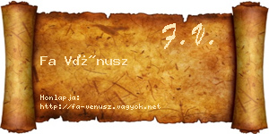 Fa Vénusz névjegykártya
